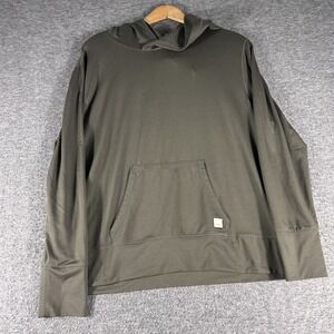 Vuori Halo Performance Pullover Hoodie Sweatshirt Size L Olive Green Preppy